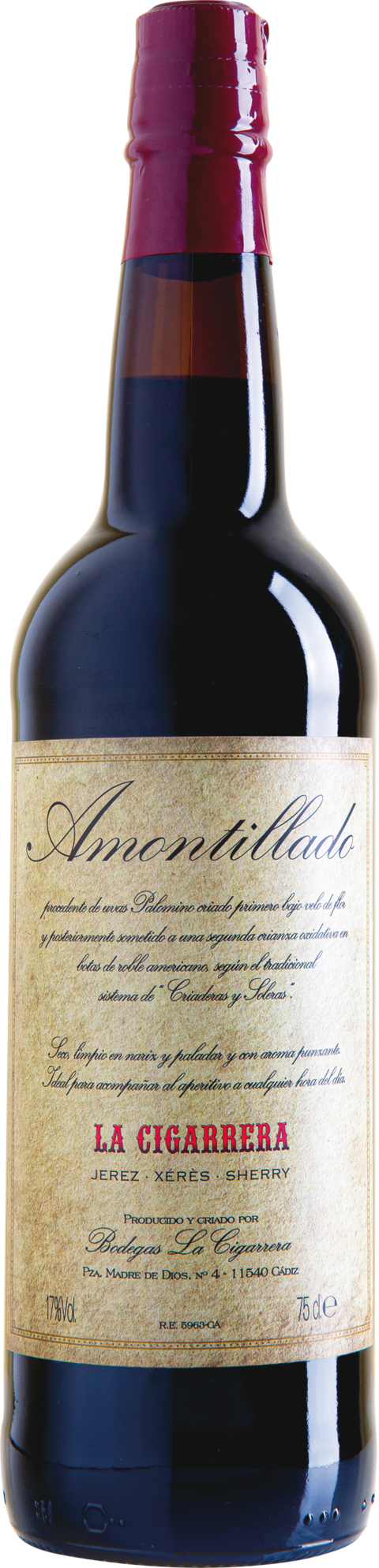 Bodega la Cigarrera Sherry Amontillado  Spanien 17% vol. 0,75 l