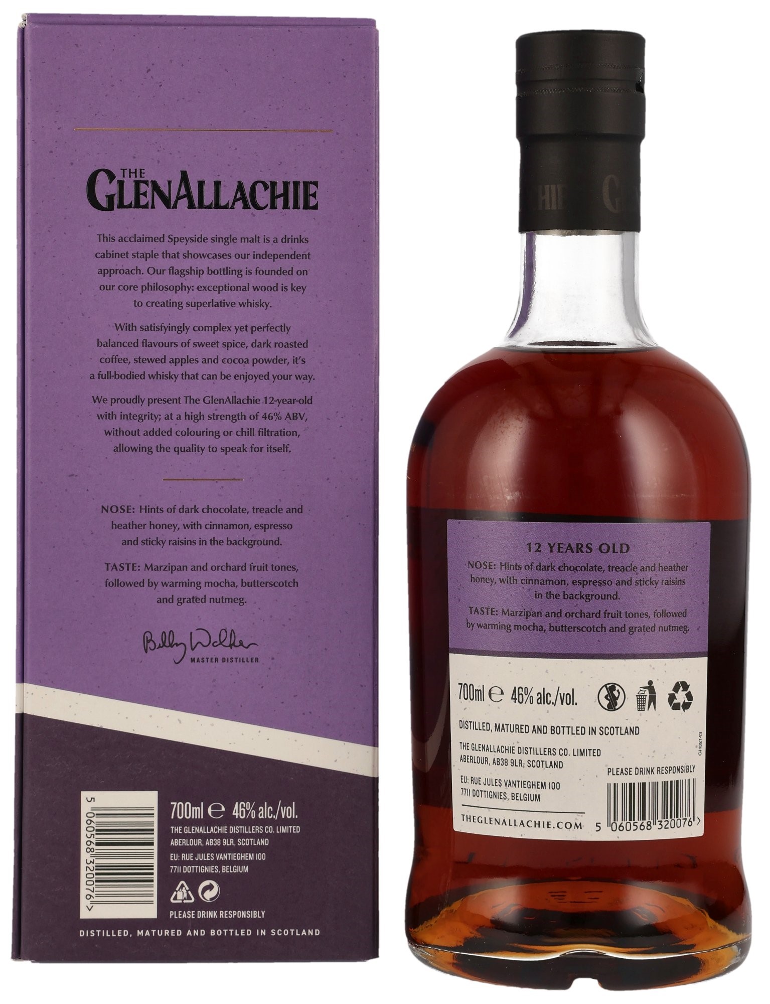 GlenAllachie 12 Jahre Single Speyside Malt 46 % Vol. 0,7 l