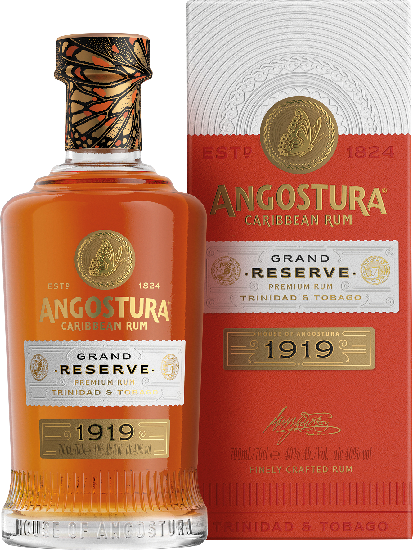 ANGOSTURA 1919 Rum  Gran Reserve 40% vol. Premium Rum from Trinidad & Tobago 0,7 l