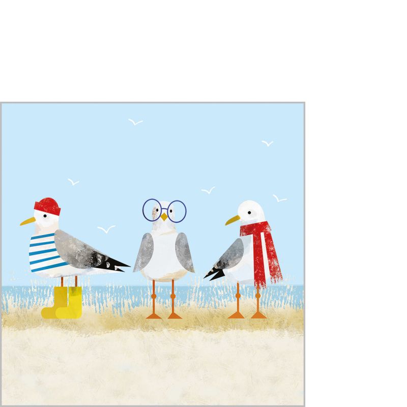 PPD Design Serviette "Sassy Seagulls" 12,5x12,5cm Stk.