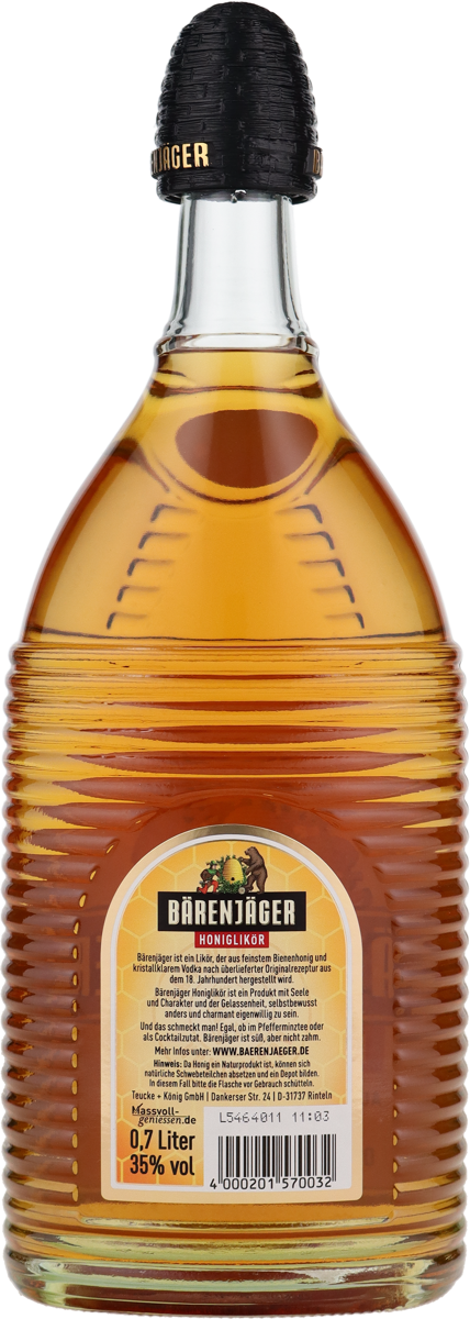 Bärenjäger-Original Bärenfang 35% vol. Honiglikör 0,7 l