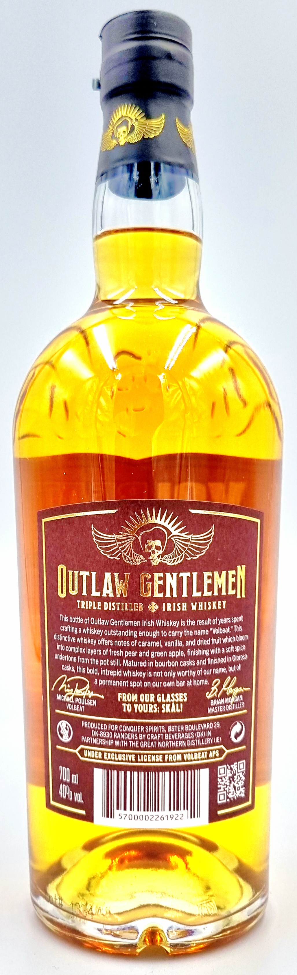 Volbeat Outlaw Gentelman Irish Whiskey 46% vol. 0,7l