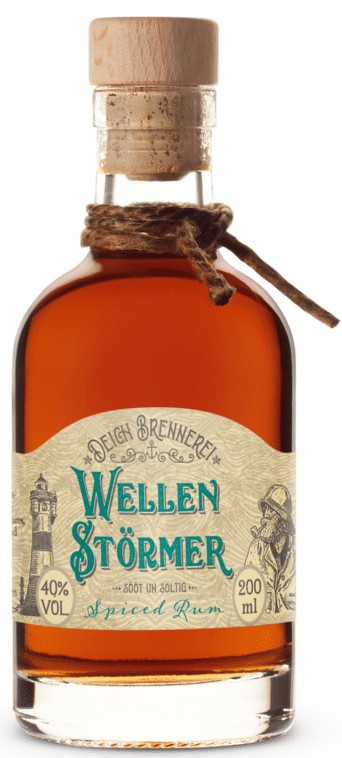 Wellen Störmer Spiced Rum Spirituose auf Rumbasis 40% vol. 0,2 l