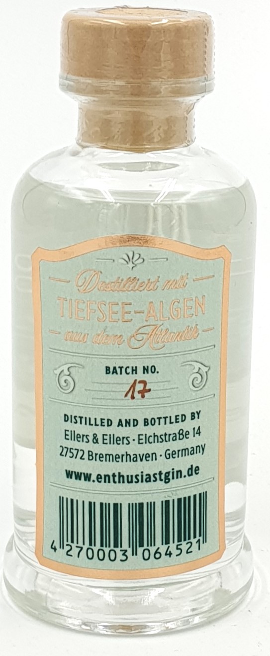 The Enthusiast Gin Deep Ocean 45% vol. 0,1 l