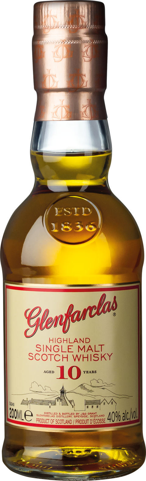 Glenfarclas 10 Jahre 40% vol. Highland Single Malt 0,2 l