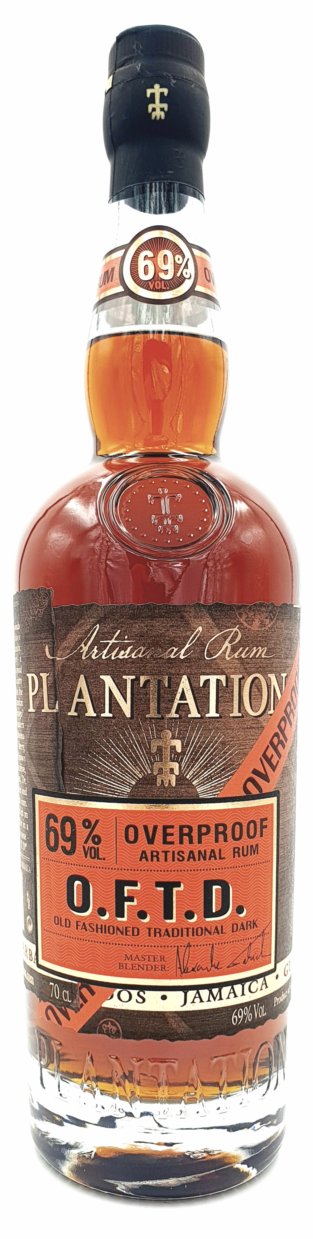 Rum Plantation Overproof Artisanal Barbados, Jamaica, Guyana 69% vol. 0,7 l