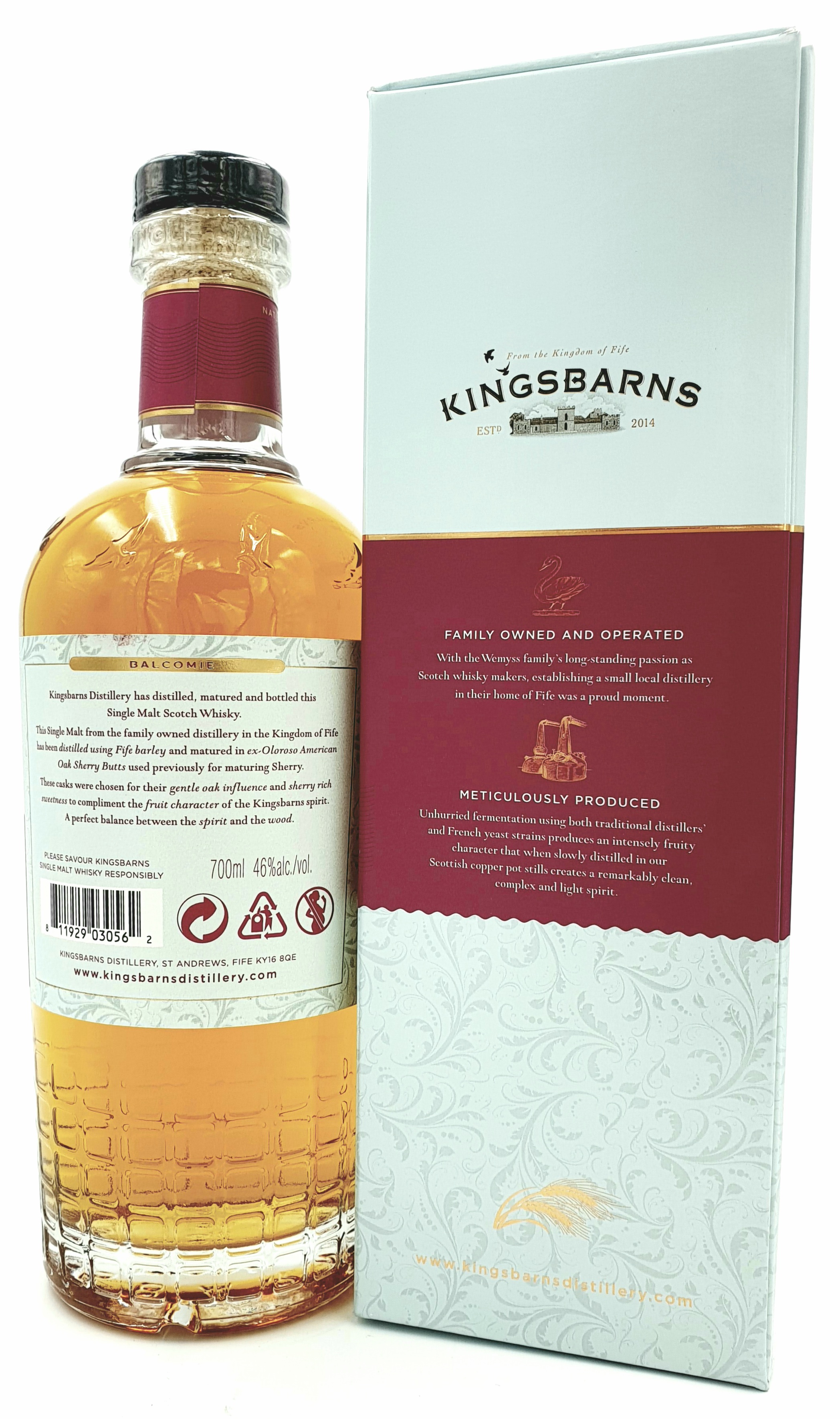Kingsbarns Balcomie 46% vol. Lowland Single Malt 0,7l