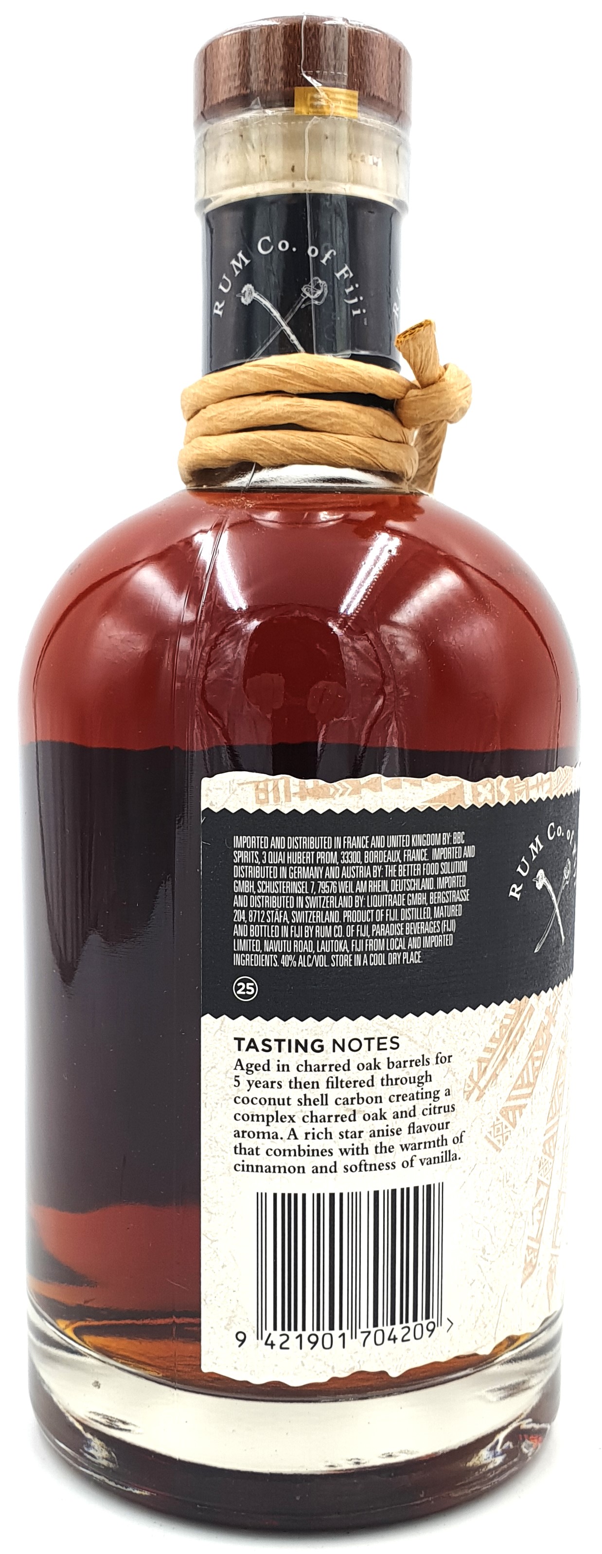 RATU Spiced Rum Hand-crafted Rum von Fiji 40%vol. 0,7l