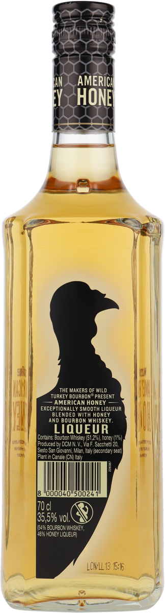 Wild Turkey American Honey 35,5% vol., Bourbon Whiskey 0,7 l