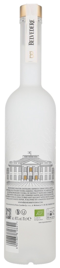 Belvedere Vodka Organic 40% vol. Polen BIO 0,7 l