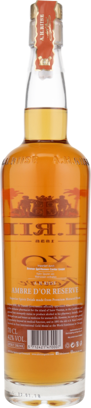 A.H. Riise XO Reserve" Ambre d'Or" 42% vol 0,7L