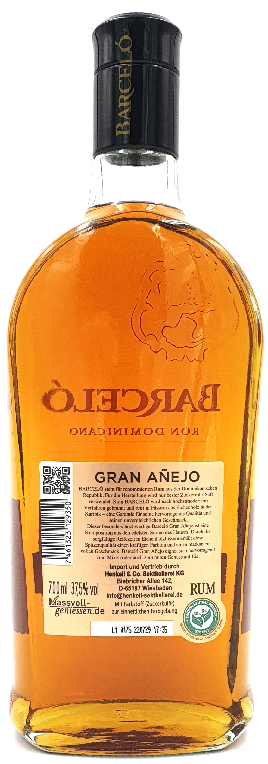 Barceló Gran Anejo 5 Jahre 37,5% vol. Dominikanische Republik 0,7 l