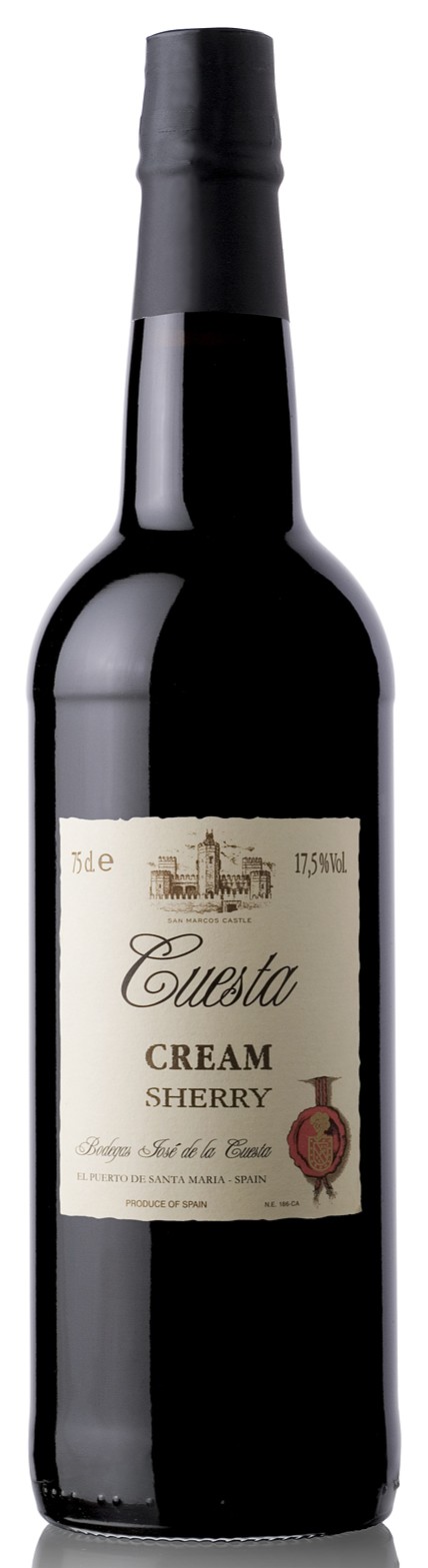 Sherry Cuesta Cream 17,5% Vol. Bodegas Jose de la Cuesta Spanien 0,75 l
