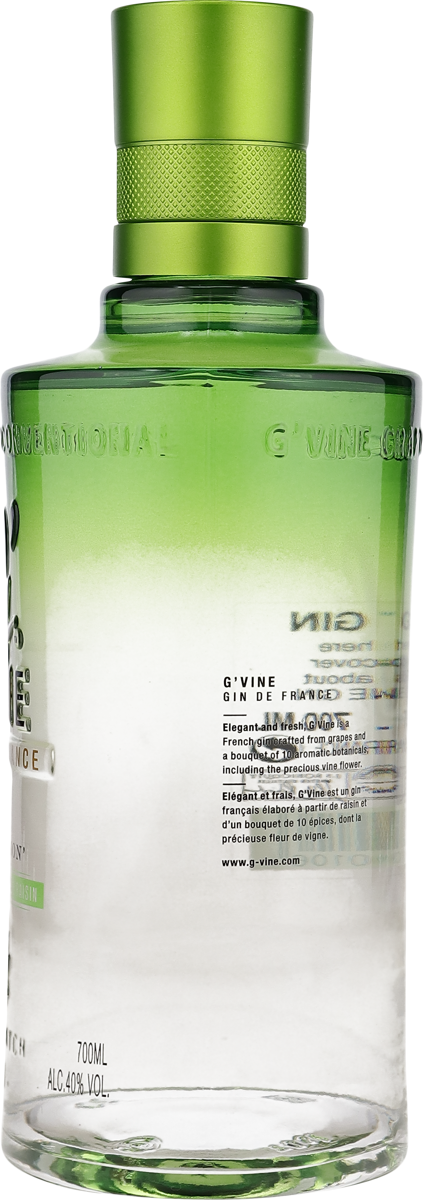 G-Vine Floraison Gin 40% vol. weich, fein, rund, nach Wiese mit Blumen 0,7l