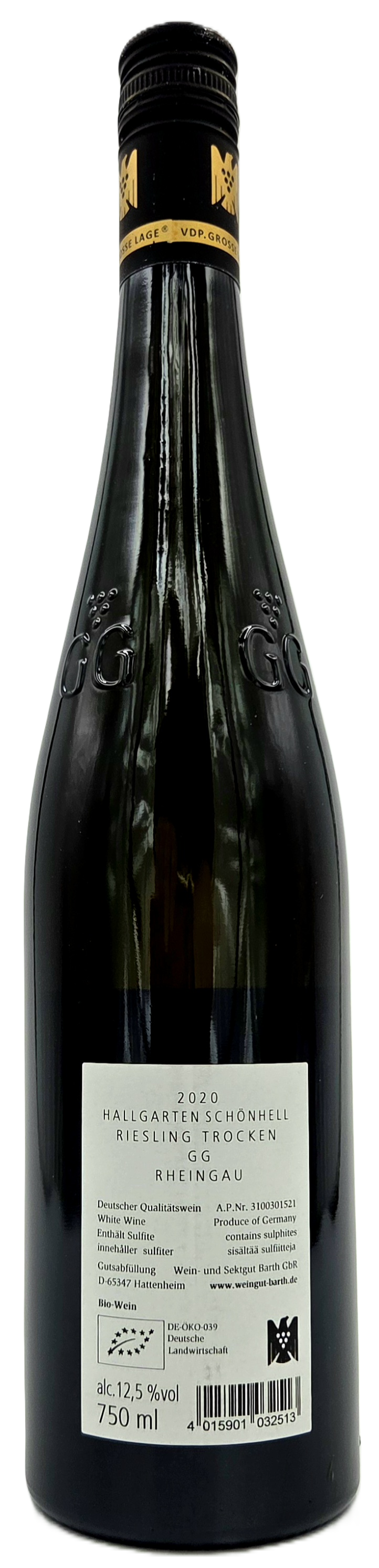 Wein & Sektgut Barth Schönhell VDP Riesling GG Bio Rheingau 0,75l