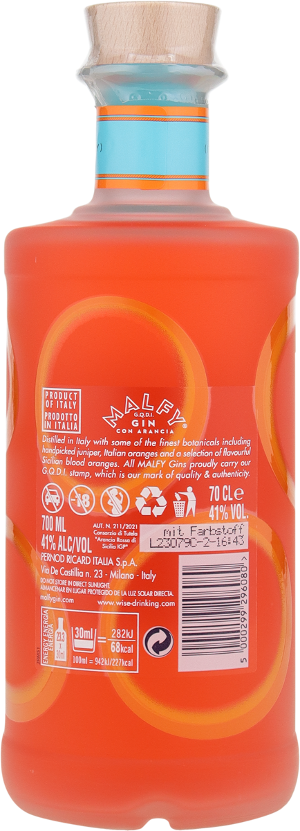 Malfy Gin Con Arancia 41% vol. 0,7l