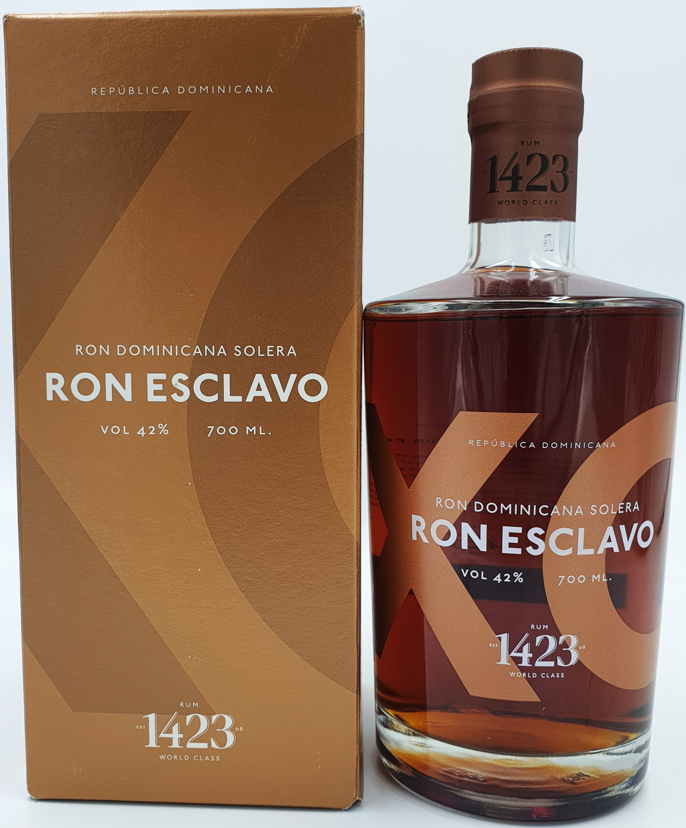 Ron Esclavo XO 23 Jahre 42% vol. Dominikanische Republik 0,7l.