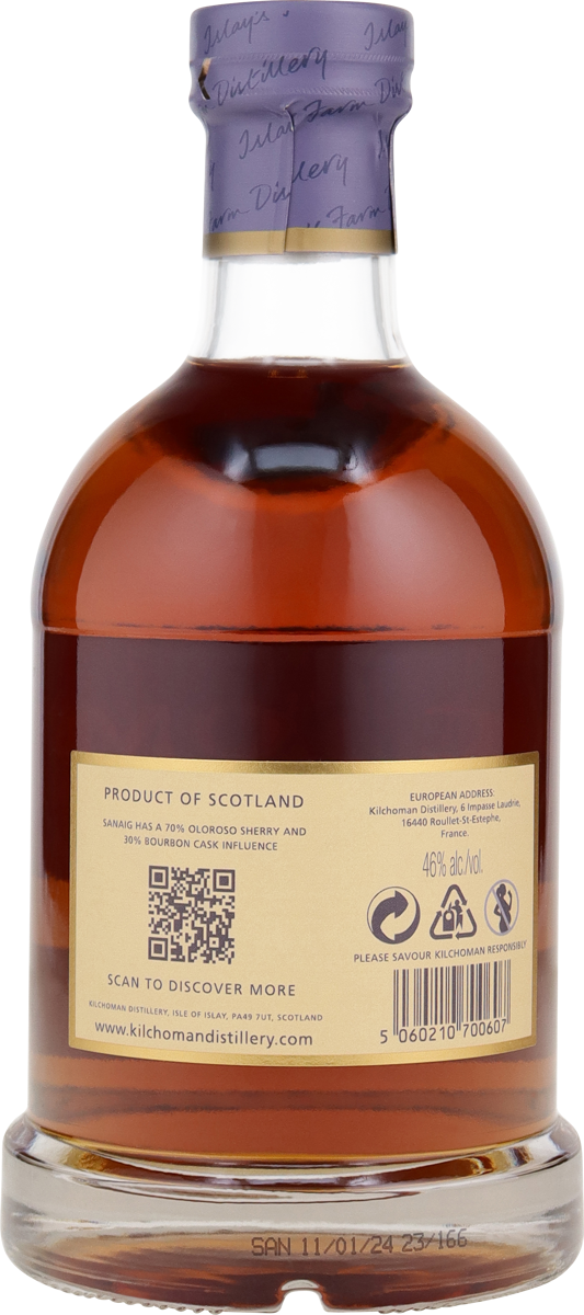 Kilchoman Sanaig 46%vol.  Islay Single Malt Whisky 0,7 l