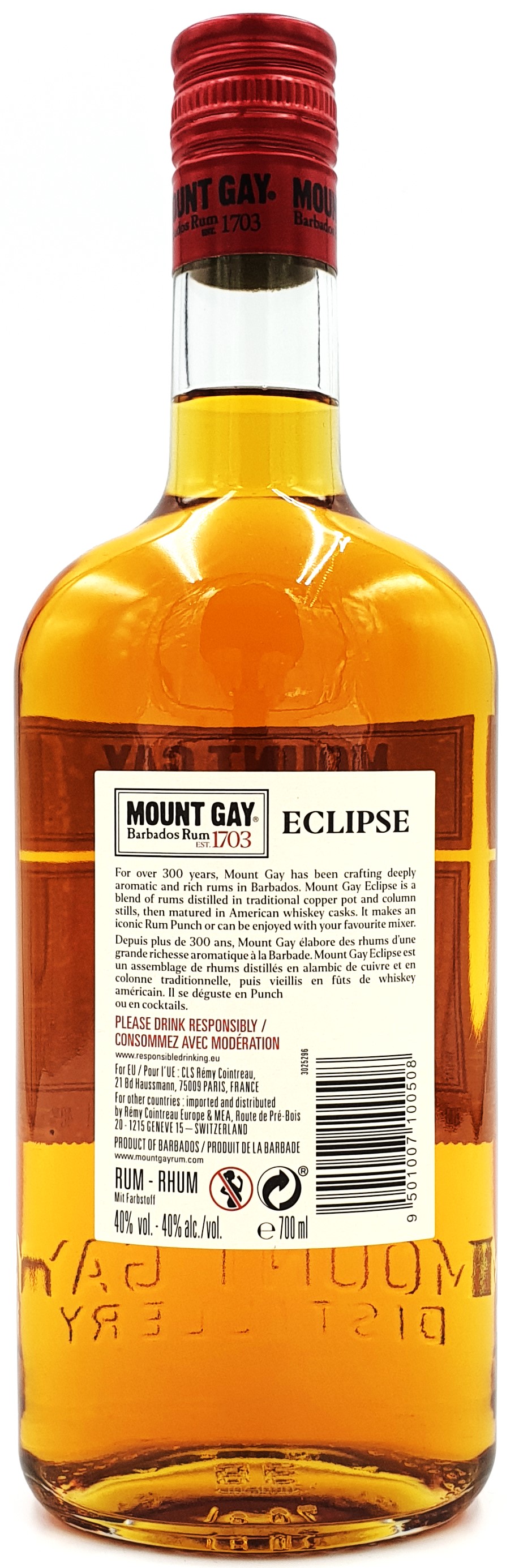 Mount Gay Eclipse 40% vol. Barbados Rum 0,7 l