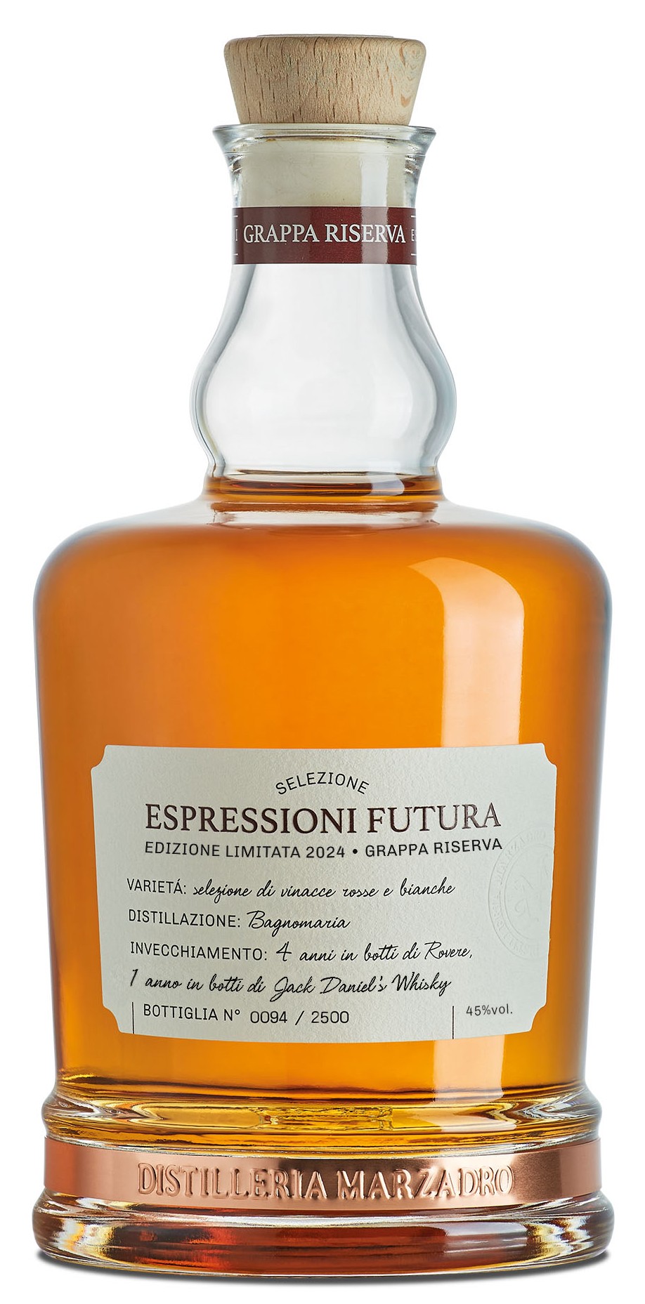 Marzadro Espressioni Futura 2024 - limited Edition 45% vol. Grappa 0,7 l