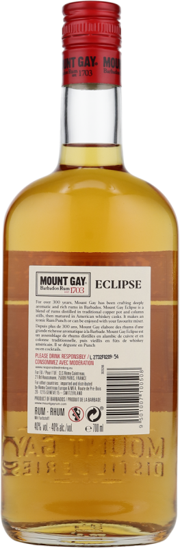 Mount Gay Eclipse 40% vol. Barbados Rum 0,7 l