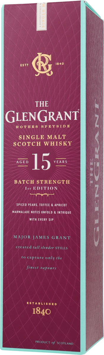 The Glen Grant Single Malt Scotch Whisky 15 Years Batch strenght 1st Edition 50% vol. 0,7l