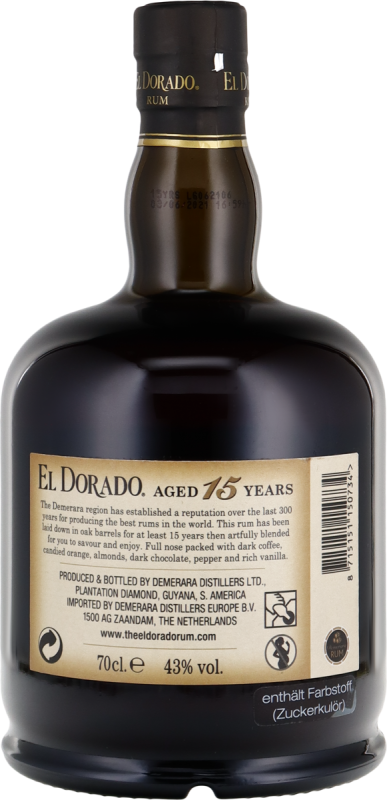 El Dorado 15 Y Special Reserve 43% vol. Rum aus Guyana 0,7 l