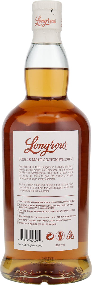Longrow Peated 46% vol. Campeltown Single Malt Scotch Whisky 0,7 l