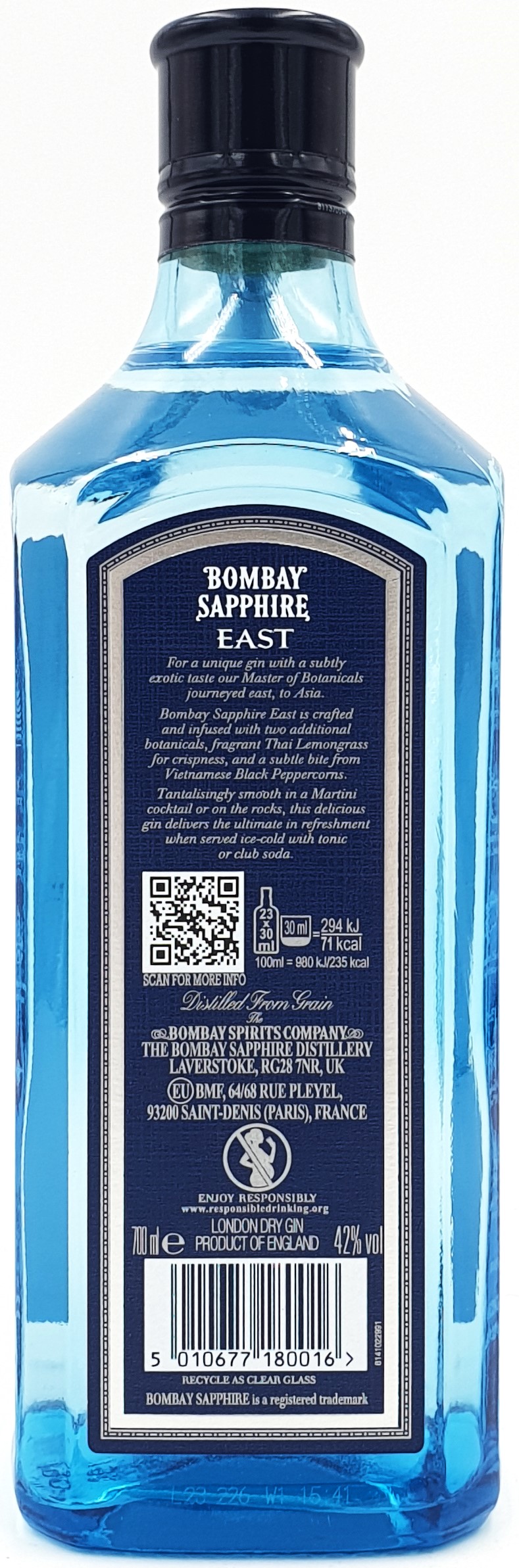 Bombay Sapphire East 42% vol. London Dry Gin 0,7 l