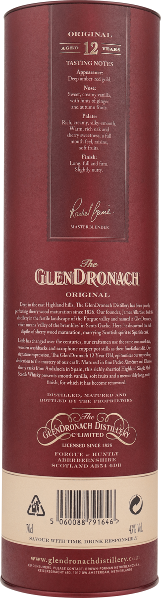 Glen Dronach 12Years Old 43% vol. Highland Single Malt Scotch, Speyside 0,7 l