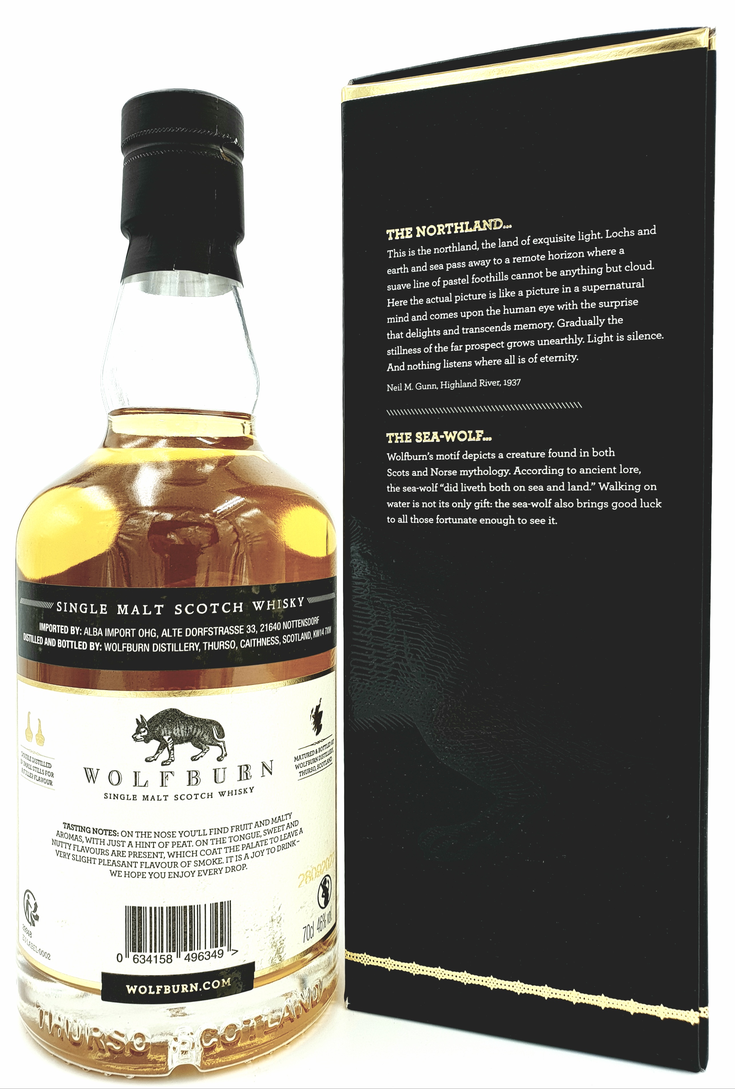 Wolfburn Northland 46% vol. Hand Crafted, Single Malt Scotch Whisky 0,7 l