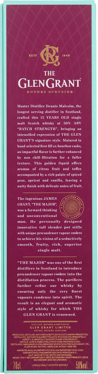 The Glen Grant Single Malt Scotch Whisky 15 Years Batch strenght 1st Edition 50% vol. 0,7l