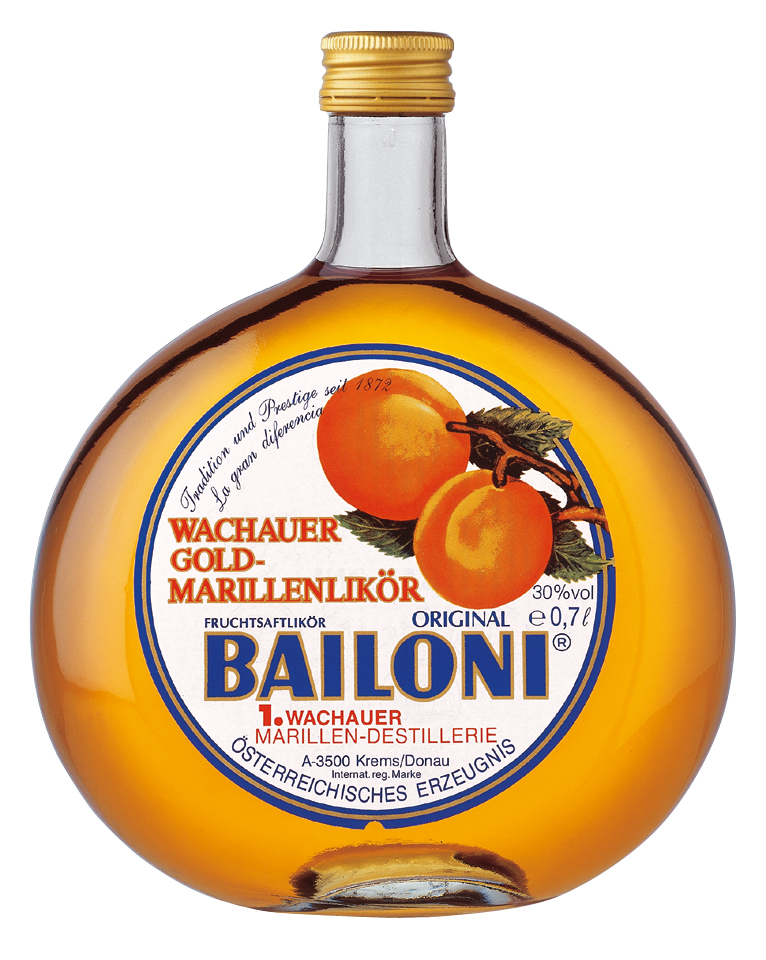 Bailoni Marillenlikör 30% vol. Wachauer Gold-Marillenliqueur 0,7 l