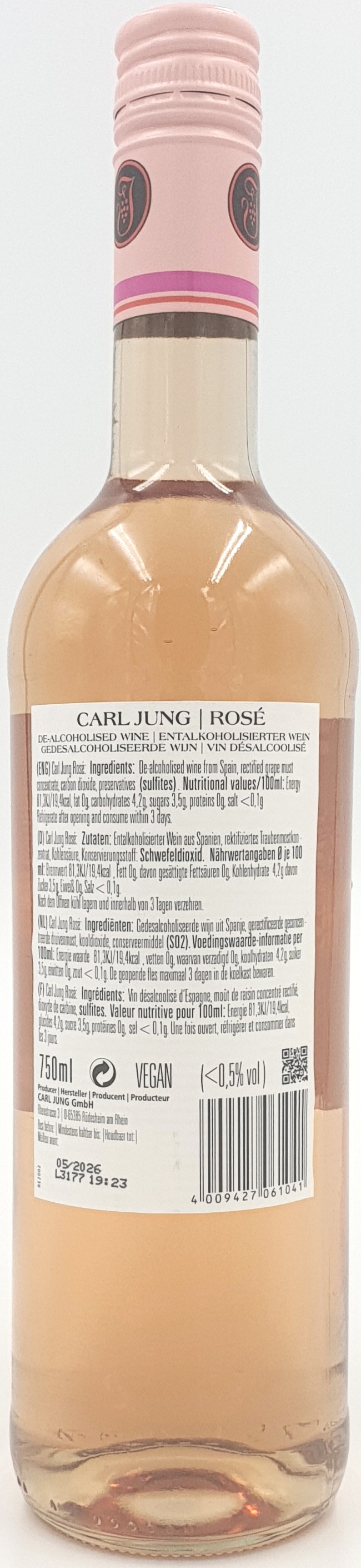 Carl Jung Rosé Alkoholfrei 0,75 l