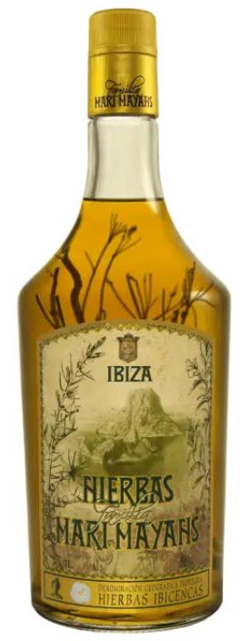 Mari Mayans Hierbas Ibiza mit Zweig 26% vol. Kräuterlikör 1,0 l
