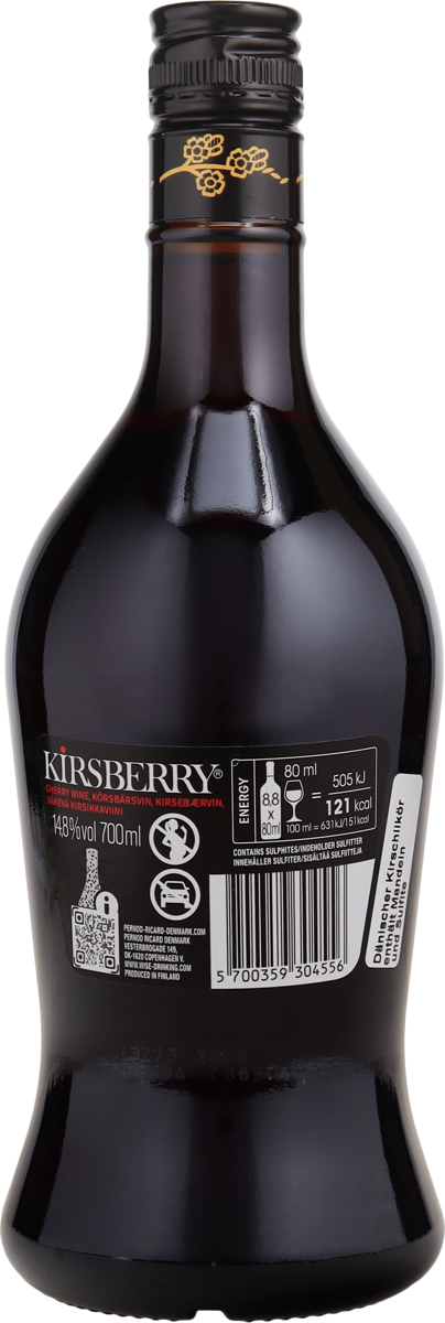 Kirsberry 14,8% vol. Dänischer Kirschlikör 0,7 l