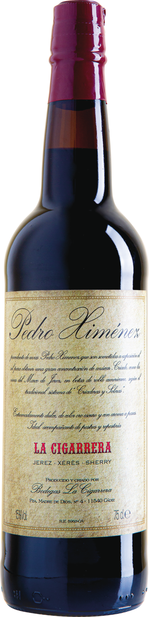 Bodega la Cigarrera Sherry Pedro Ximenez  Spanien 15% vol. 0,75 l