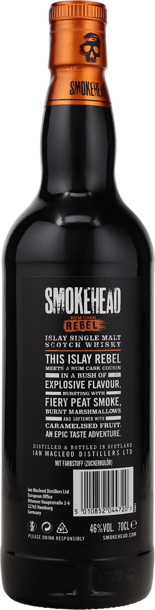Smokehead Rum Rebel 46% vol. Scotch Islay Single Malt Whisky 0,7 l