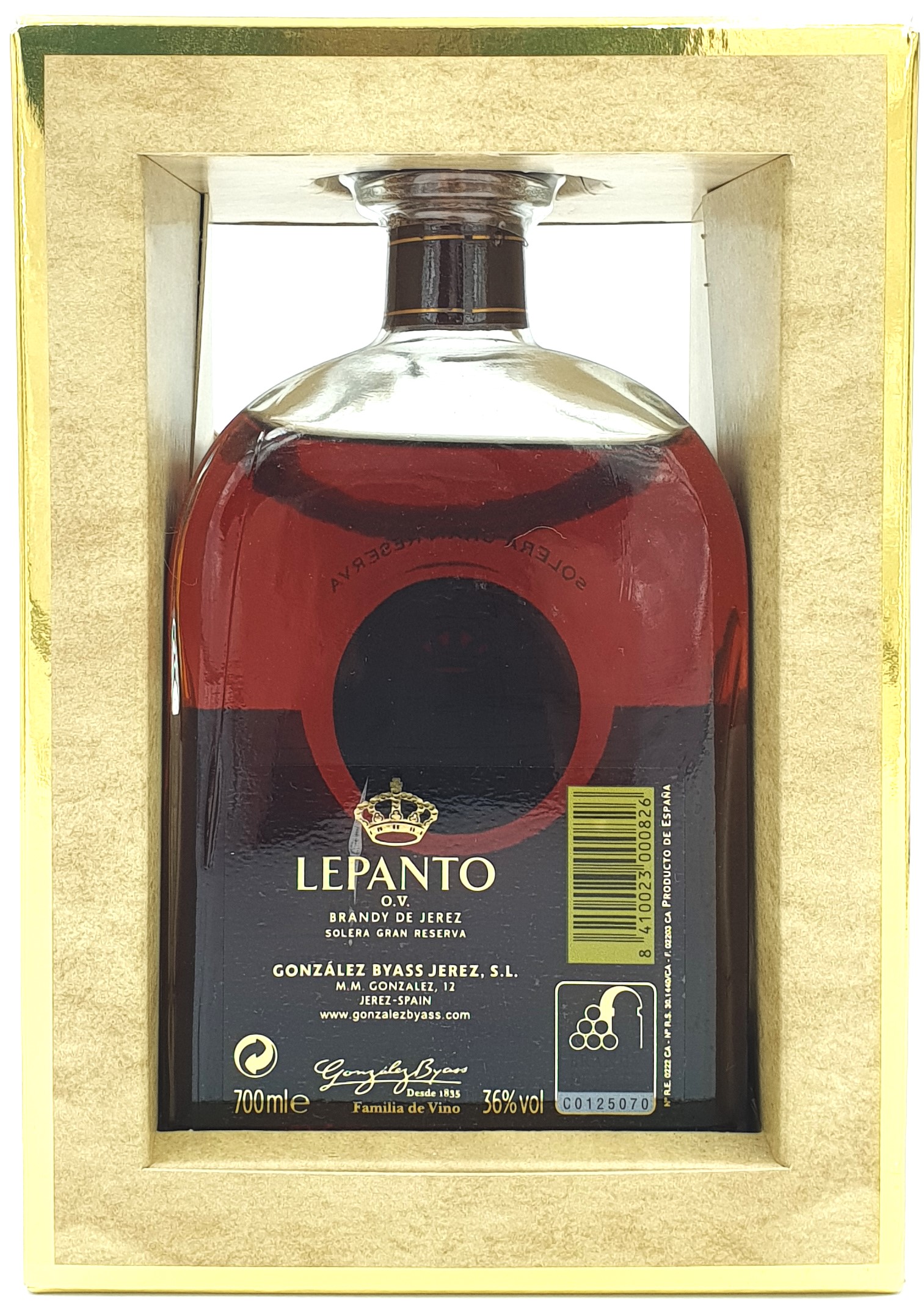 Lepanto Oloroso Viejo 36% vol. Brandy Jerez Solera Gran Reserva 0,7l