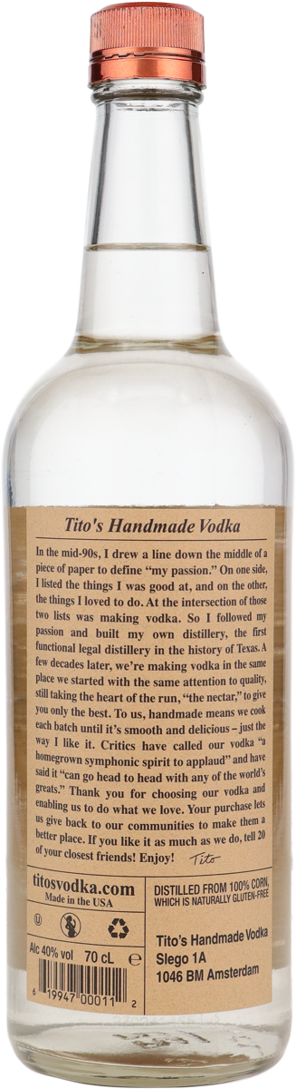 Tito's Handmade Vodka Vodka aus den USA 40% 0.7l